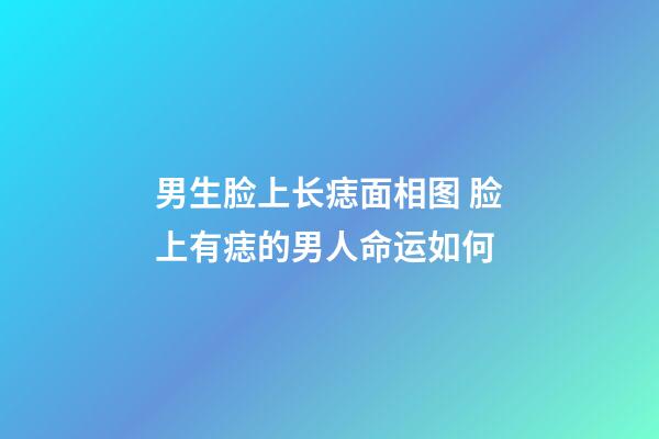 男生脸上长痣面相图 脸上有痣的男人命运如何